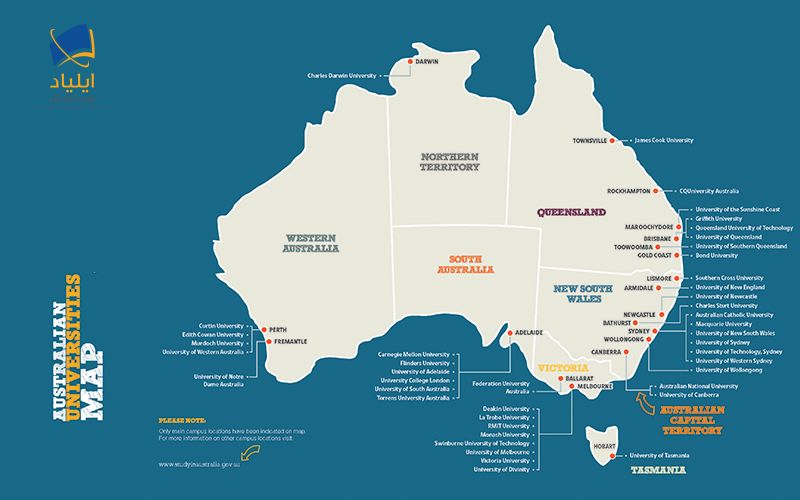 رتبه بندی دانشگاه های استرالیا بر اساس رده بندی تایمز